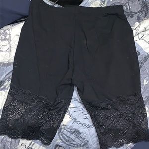 Lace biker shorts